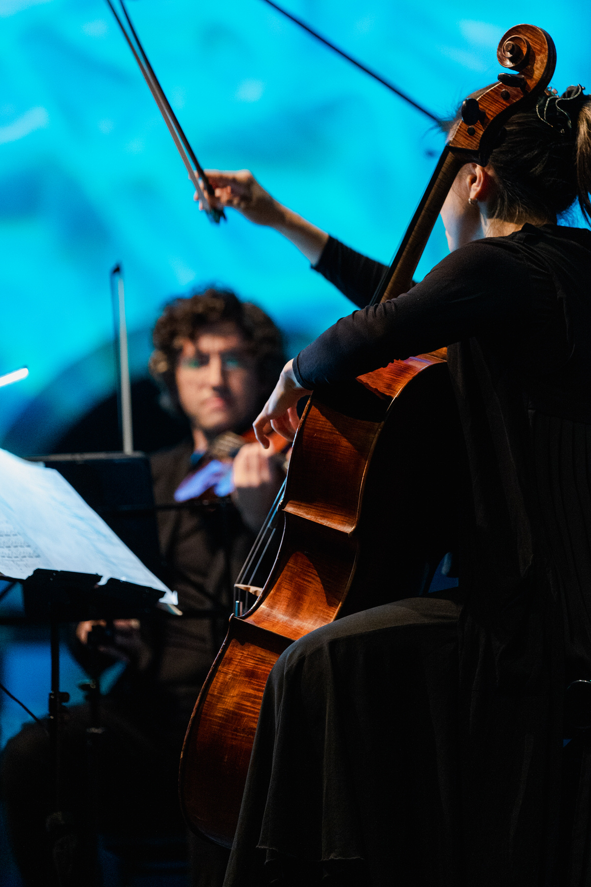 Musikfotografie eines Cellos während dem Kammermusik Festival Würzburg