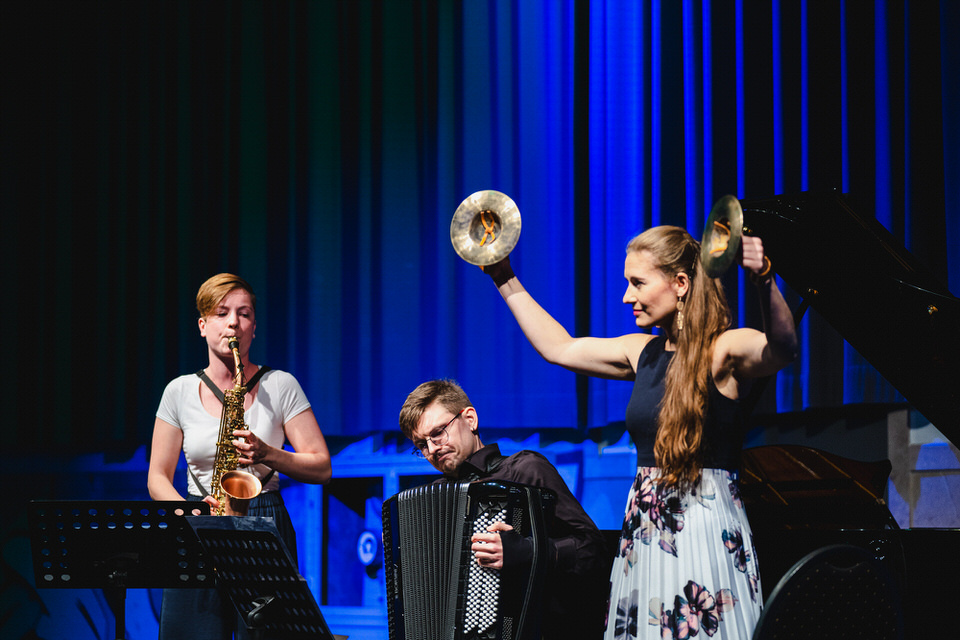 Konzertfotografie des Trios am Kammermusik Festival Würzburg